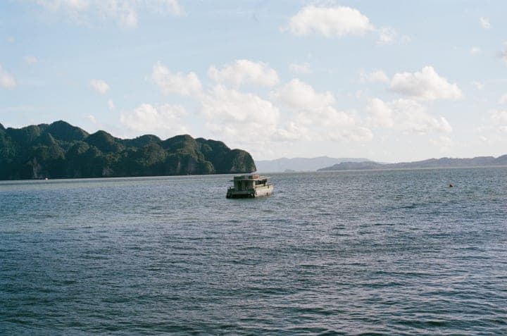 out at sea in phang nga bay, phuket